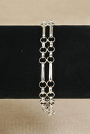 Beautiful Italian Sterling Silver Bracelet – Symmetrical Link Design