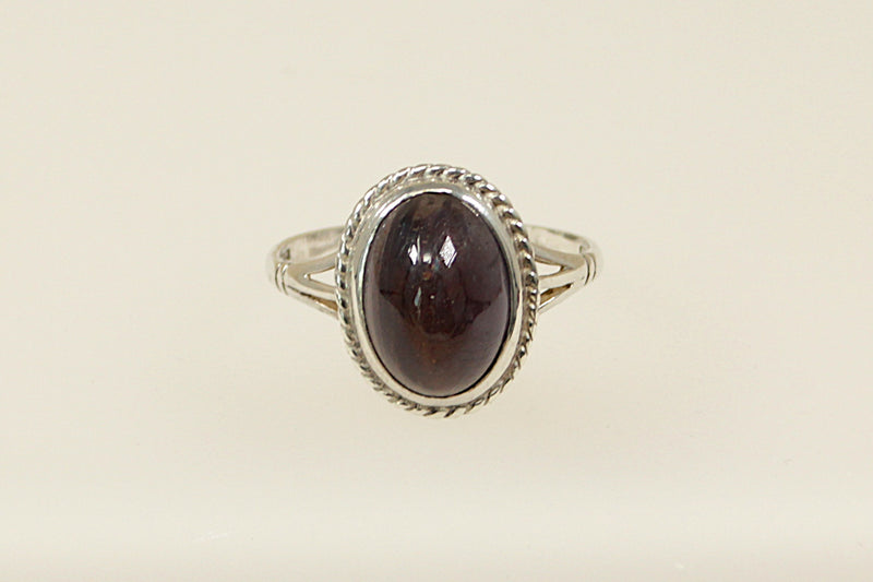 Silver & Cabochon Iolite Ring