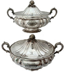 Sir John & Lady Smith, Pair of Early Victorian Silver Plated Soup Tureens, Elkington, Mason & Co. 1844.