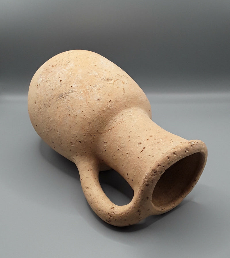 An Ancient Holyland,Iron Age Period, Terracotta Round Bottom Flagon.