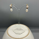 9ct gold and pearl drop earrings