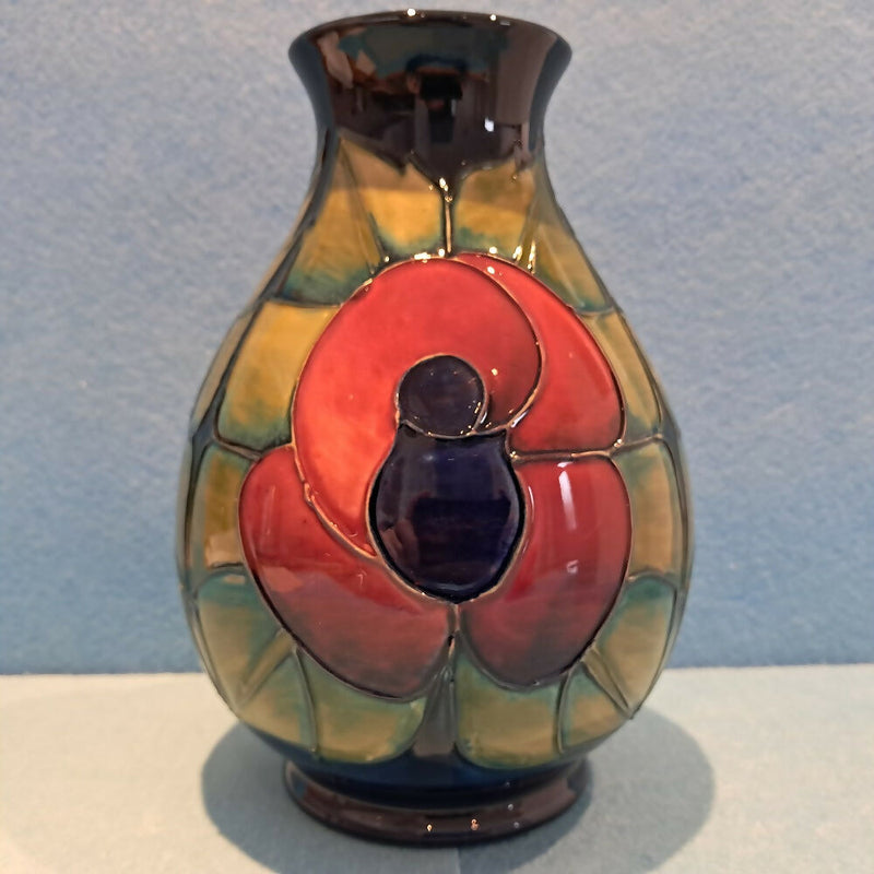 A Large Moorcroft Vase (7.5inch) in the Rose Design by Sally Tuffin