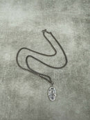 Vintage Hallmarked Silver Ingot Pendant on 18 Inch Curb Chain