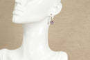 9ct Gold & Amethyst Crystal Dropper Earrings