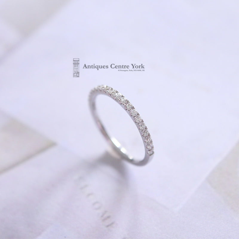 18ct White Gold Diamond Half Eternity Ring 0.35ct