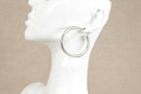 Classic Sterling Silver Large Hoop Earrings