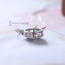 Platinum & Diamond Circular Bubble Necklace