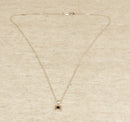 Silver & Gold Sapphire Italian Pendant & Chain