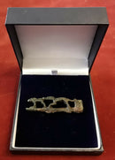 A Roman Bronze Dog Chasing A Hare Knife Handle.