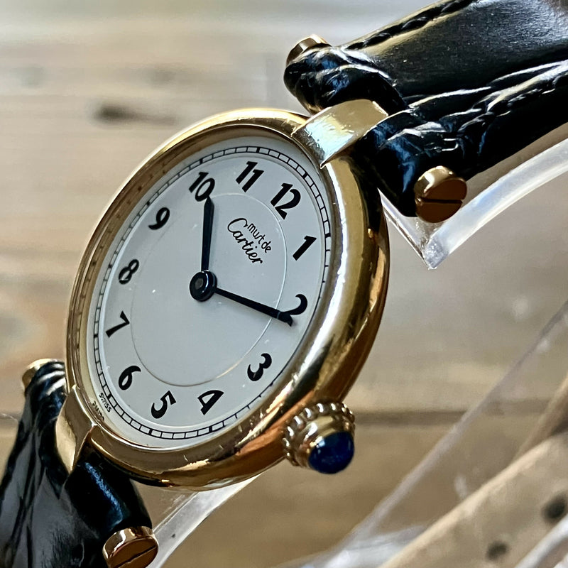 Cartier Must de Cartier Vermeil Ladies Quartz – Sterling Silver 925, G20M Gold Plated