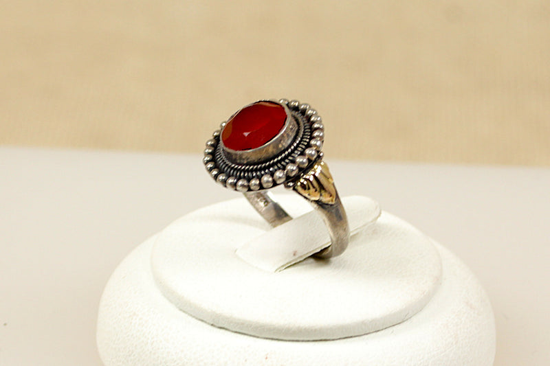 Vintage Silver & Carnelian Ring