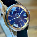 Omega Genève Automatic Ladies Watch | Aubergine Sunburst Dial | Cal. 584 | 1973 Vintage Swiss Watch