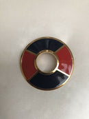 Vintage Yves Saint Laurent (YSL) Red & Blue Enamel Brooch