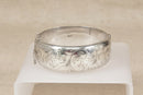 Stunning Vintage Sterling Silver Hinged Cuff Bangle – Rare Chester Hallmarks 1961