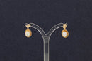9ct Gold & Fire Opal Earrings