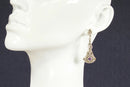 Silver Amethyst & Marcasite Art Deco Style Earrings