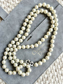 Vintage Christian Dior Glass Pearl Opera Length Necklace