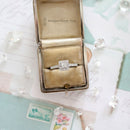 Platinum & Diamond Square Cluster Ring 0.50ct