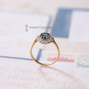 Edwardian Style 18ct Sapphire & Diamond Cluster