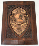 'Made From The Old Foudroyant' Oak Plaque & Copper Shield.