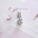 18ct White Gold Diamond 2 Row Ring 2.00cts +