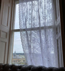 Alexandra Victorian period design white or cream cotton lace curtaining off the roll per metre 60" width