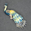 Peacock brooch
