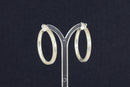 Stylish Sterling Silver Large Hoop Earrings