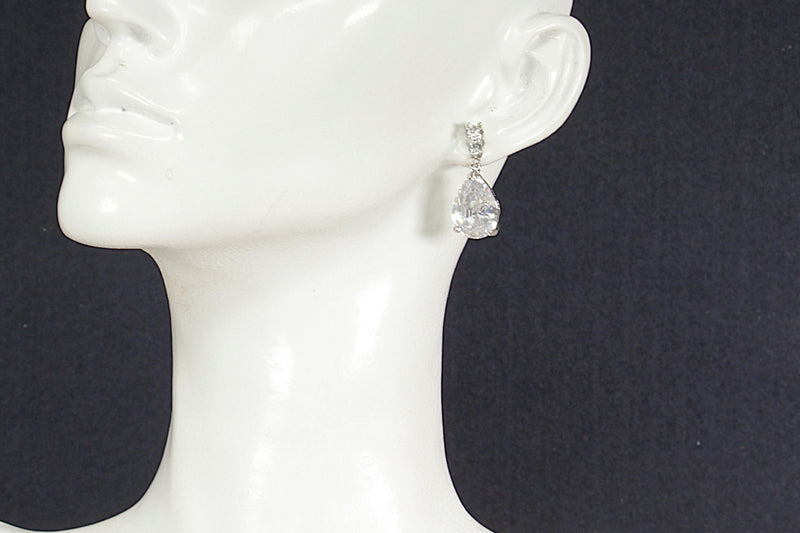 Silver & Crystal Blingy Earring Droppers