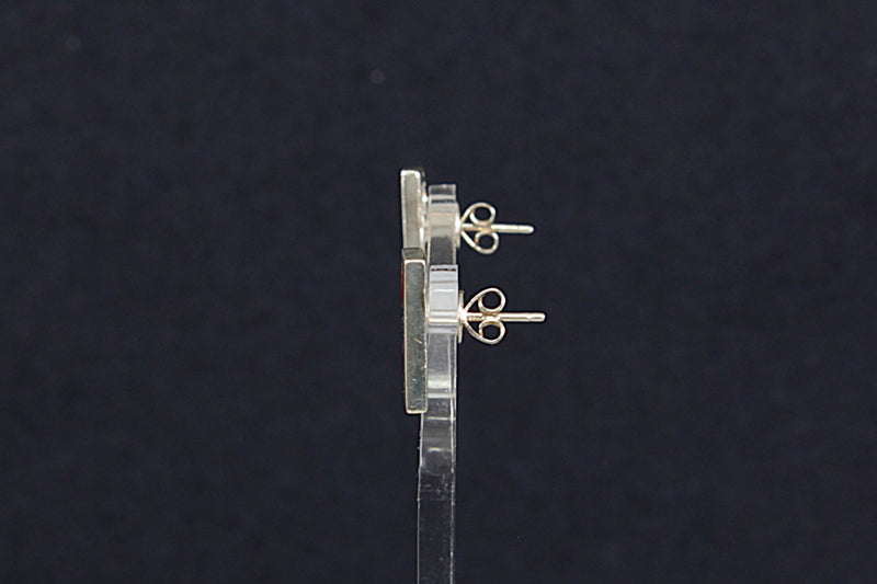 Silver Designer Earrings by JR Fox, Red Poppy Design