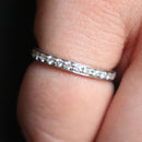 Platinum diamond half eternity ring