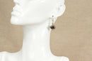 Silver & Black Star Diopside Dropper Earrings