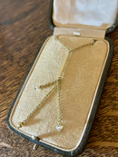 Mid Century Modern 1950’s 8ct Gold Northern European 4.5g Drop Necklace