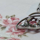 1920's Style Czechoslovakian Rhinestone Butterfly Brooch