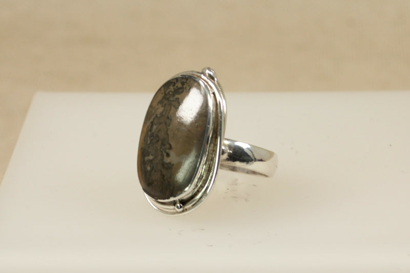 Silver & Jasper Designer Ring