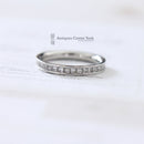Platinum Princess Cut Diamond 0.90ct Full Eternity Ring