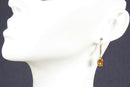 10ct Gold & Honey Citrine Earrings Droppers