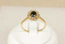 18ct Gold Sapphire & Diamond ‘Diana’ Style Cluster Ring
