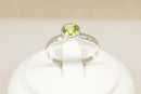 Silver & Peridot Solitaire Ring