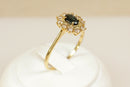 18ct Gold Sapphire & Diamond ‘Diana’ Style Cluster Ring