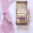 18ct White Gold Ruby & Diamond Cluster Earrings by Luke Stockley London