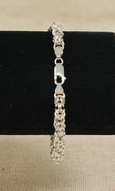 Stylish Impressive Italian Sterling Silver Designer Bracelet – 8 Inches
