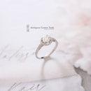 18ct White Diamond Halo Cluster Ring 0.64ct