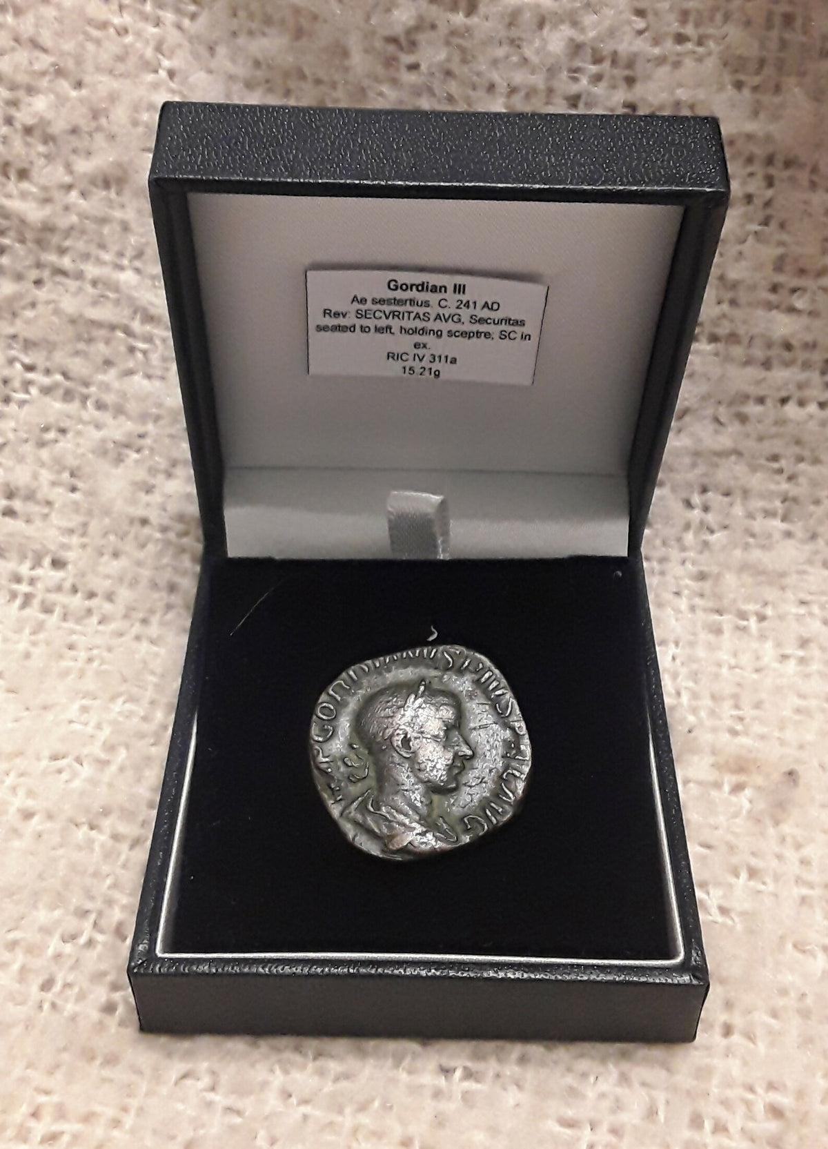 A Roman Bronze Sestertius Coin Of The Emperor Gordian 111