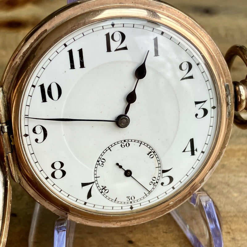 Gold Plated Half Hunter Pocket Watch