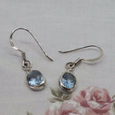 Silver & Blue Topaz Drop Earrings