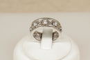 Silver & CZ Openwork Full Eternity Ring