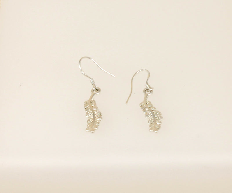 Silver Fern Leaf Earrings