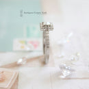 Platinum & Diamond Square Cluster Ring 0.50ct