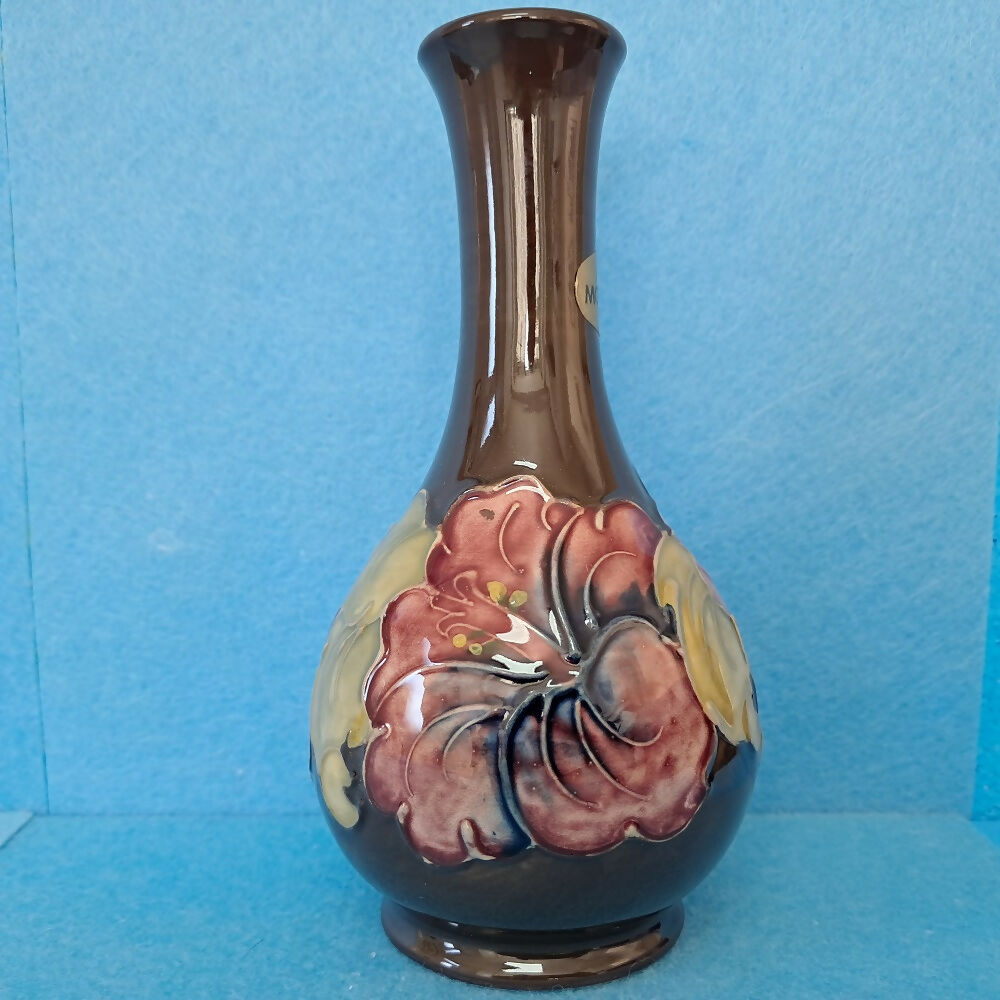 A Moorcroft Hibiscus Vase (Ht 6.10inch) by Walter Moorcroft